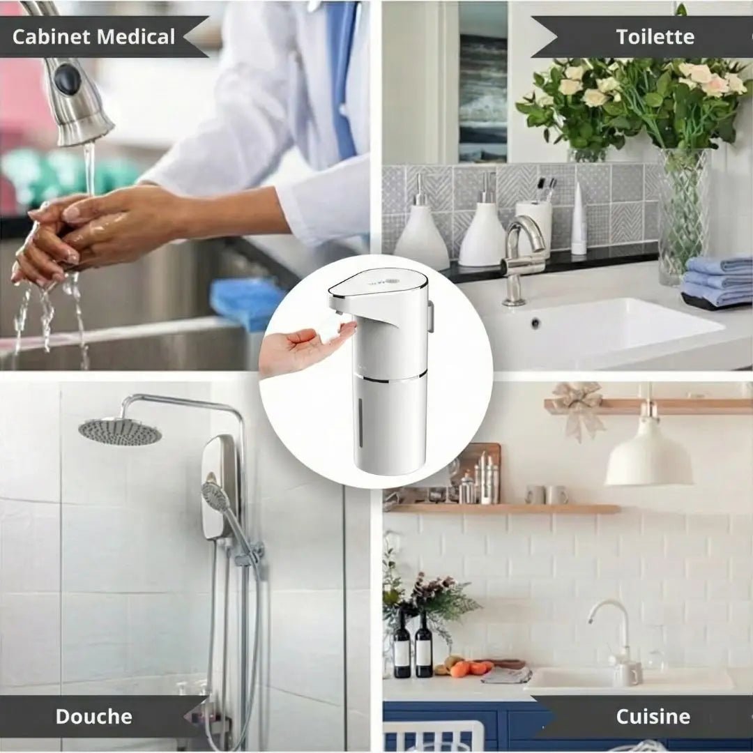 HydroSense® || Distributeur de savon mousse automatique rechargeable - HydroHarmony Maroc